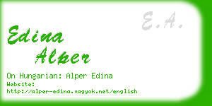edina alper business card
